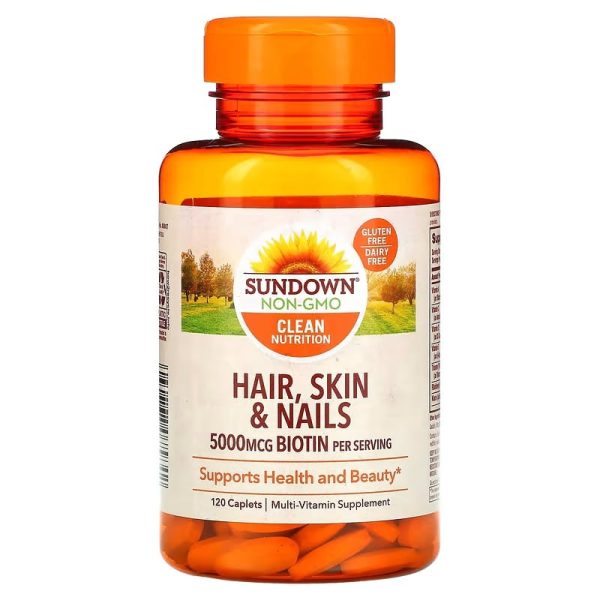 Sundown Naturals, Hair, Skin & Nails, 120 Caplets